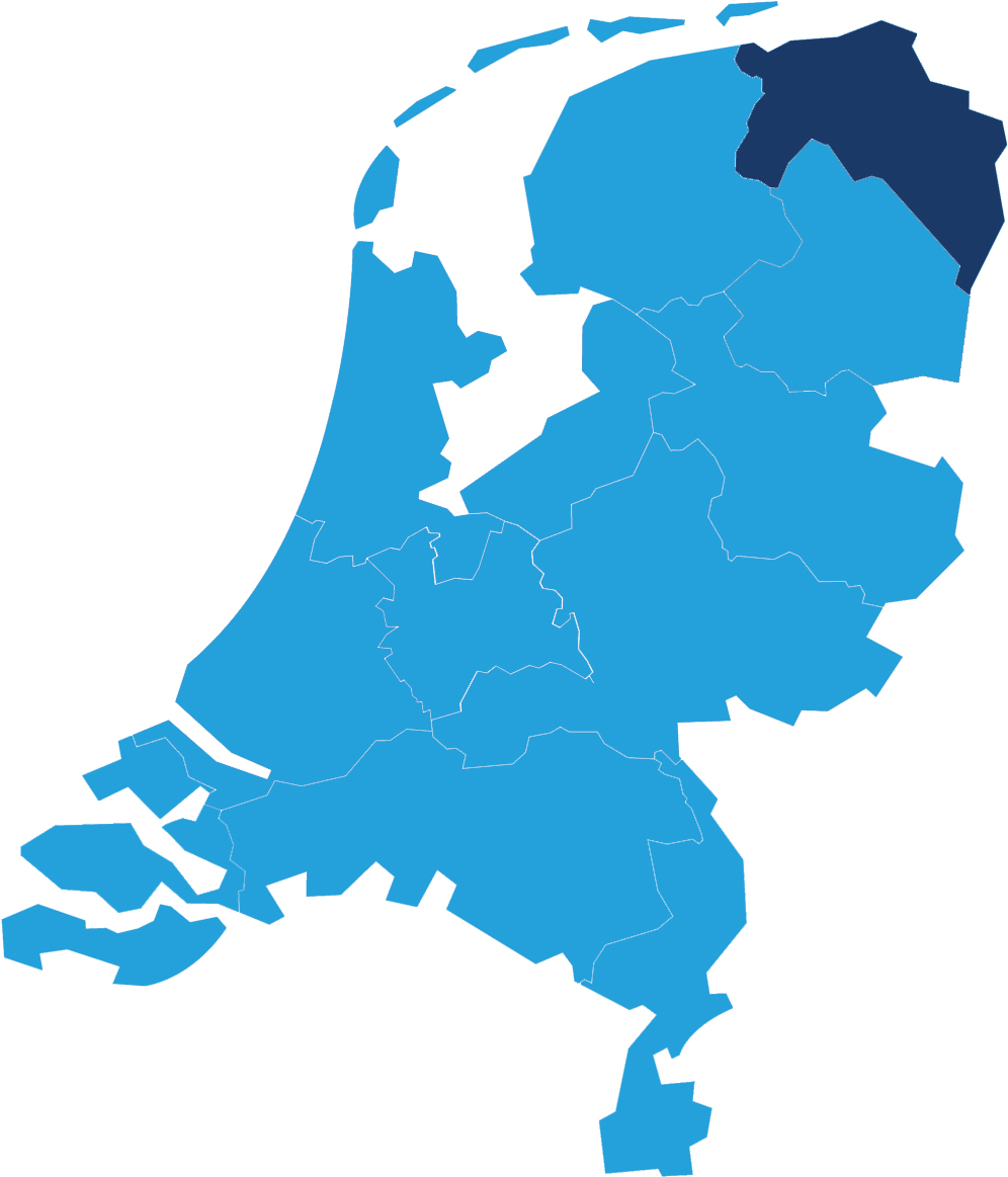 Provincie Groningen kaart